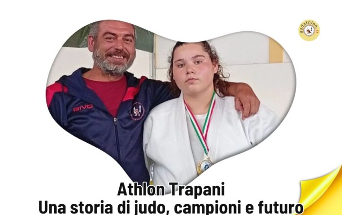 Il Maestro Andrea Palermo e Nicoletta Badalucco atleta di judo di Athlon Trapani vince gara a Furci Siculo del comitato fijlkam Sicilia judo al Pala Lorena Quaranta